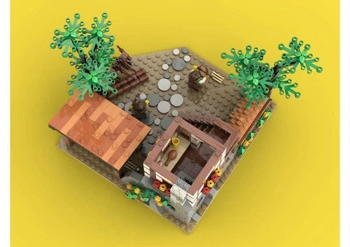 MOC-134494 Lion Knights' Archery Range fitting to 10305 building blocks Toy gift