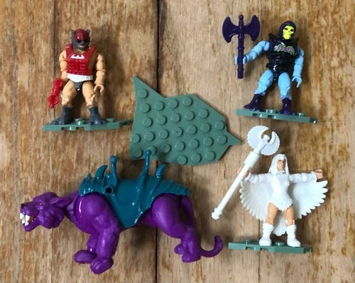 Mega Bloks Construx MOTU Huge Lot Battle Ram Roton Skeletor Mini Figs Mattel