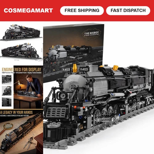 Steam Train Building Block Model Set for Adults - Creative DIY Toy Kit