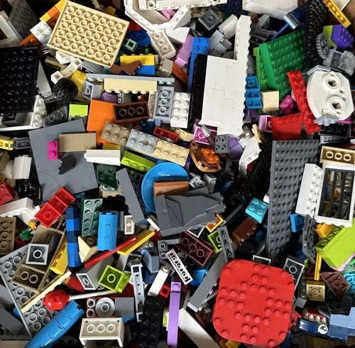 MEOW 20 lbs Pounds Random Parts Pieces Building Plates Blocks Washed Bulk Lot.