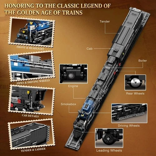 Big Boy Steam Locomotive Train Building Block Set for Adult 2947PCS 66805, Ste