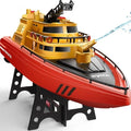 RC Fireboat for Kids Ages 8-12 with Water Spray, 40 Min Runtime, Remote Toy Boat