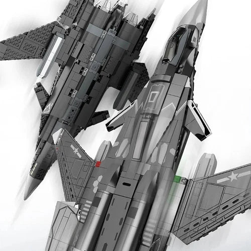 Military Fighter Aircraft Model Building Blocks Set