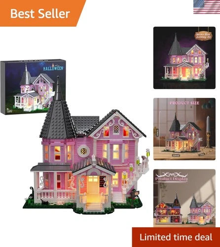 Creative Thinking Pink Palace Blocks Set - Halloween and Christmas Fun for All