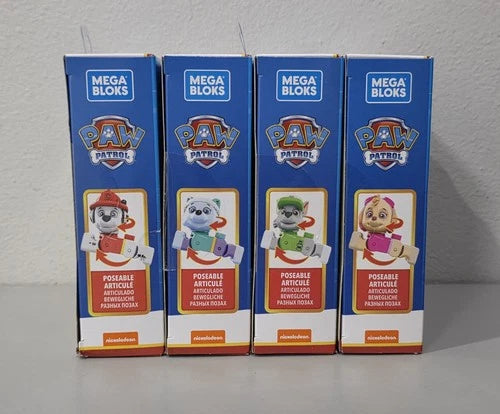 Mega Bloks Paw Patrol Marshall Skye Everest Marshall COMPLETE 4 FIGURE SET 2021