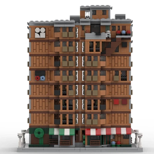 MOC: Modular Apartment Building Blocks Street View Set 1472 Bricks Gift DIY