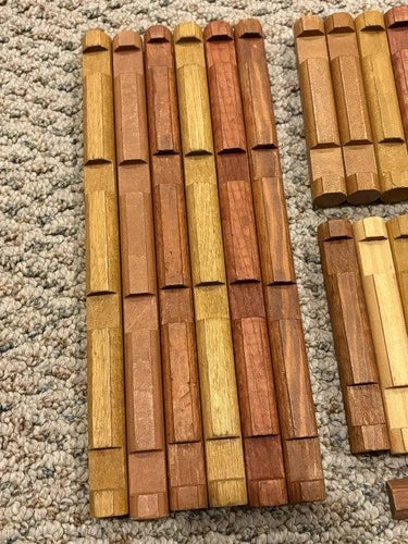 Vtg Lincoln Logs Huge Lot 420+ Extra Pieces- Roofs Windows Figures 4 3 2 Notch