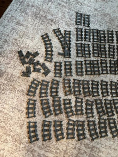 Lego Train Tracks LOT - 91 Pieces Total, Curve + Straight
