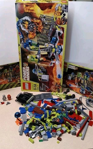 LEGO Power Miners Lavatraz (8191) Retired Set Incomplete With Box And Manuals