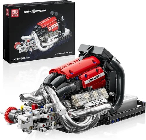 Formula One Engine Building Blocks, Motor Model Building Toys, Car Combustion En