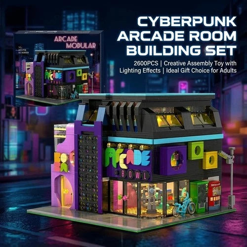 MOC Entertainment Arcade Building Blocks 2600 PCS Lighted Modular Bricks Set