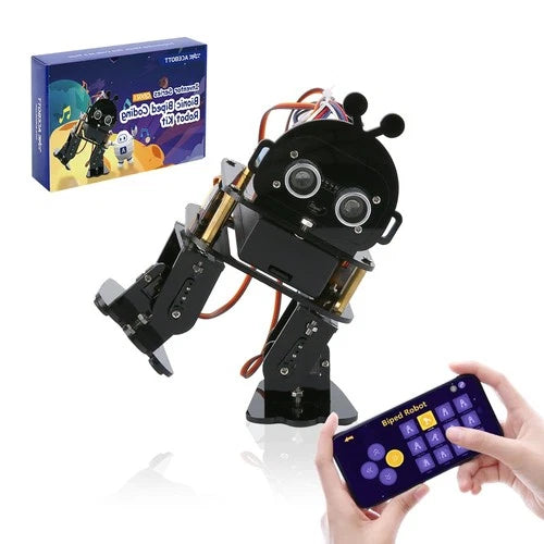 Biped Robot Kit STEM Toys Science for 5.12 x 7.48 x 2.36 inches, Brown