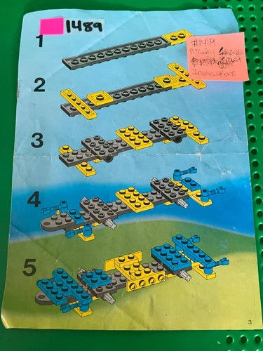 Vintage Legoland Mobile Car Crane Lego 1489 From 1989 Rare COMPLETE