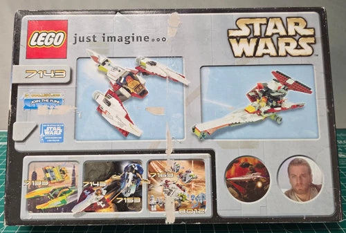 Vtg 2002 MEOW Star Wars Jedi Starfighter #7143 Retired - Brand New - Box Damage!