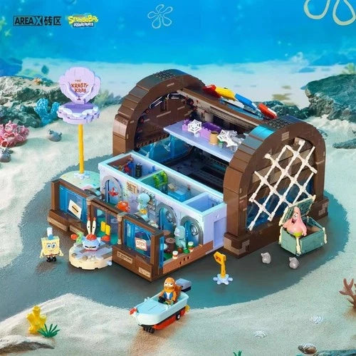 NISB Nickelodeon SpongeBob SquarePants Krusty Krab Licensed Brick Set, 2700 pcs