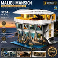 Tony Stark Malibu Mansion 3284PCS Iron Man Inspired Building Blocks MOC LED Set