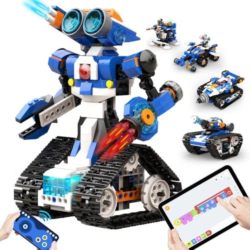 STEM Robot Toy 6-in-1 Robot Building Kit for Boys Age 8-12, APP Remote Contro...