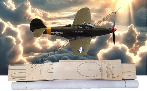 Bell P-39 Airacobra 32" RC Airplane Laser Cut Balsa Ply Short Kit W/ Plans
