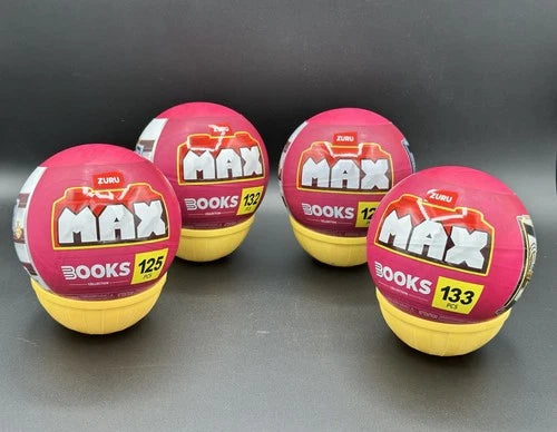 4 New ZURU MAX Building Blocks ~ Books Series ~ Complete SET - 125 to 133 Pcs