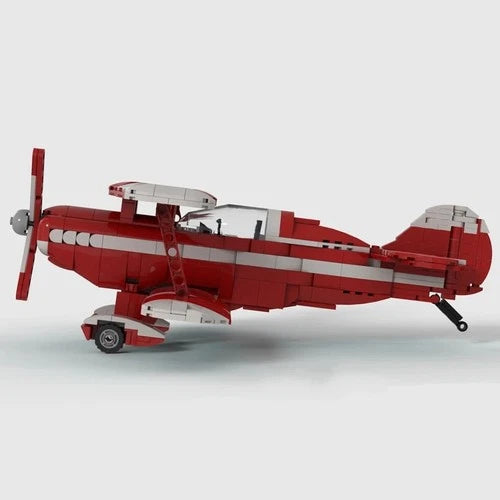 MOC-222976 Pitts Special S2B（Red & White）Building Block Light Aerobatic Biplane