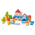 HABA Colored Wooden Building Blocks - 46 Piece Set