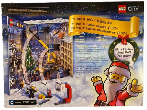 LEGO City Advent Calendar, 7324, 203 Pieces, 2005 Holiday Christmas Santa 9-Mini