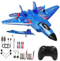 F22 RC Fighter Plane 2CH Ready to Fly RC Airplane for Beginners Blue F-22 Raptor