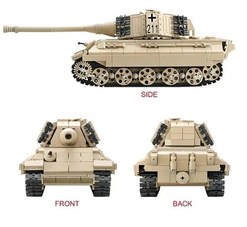 OXFORD Brick for Mania German King Tiger Tank WWII Building Block Set BM35232