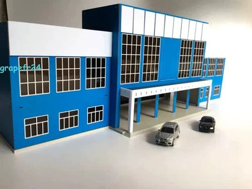 1:87 Scale Railway Station Sand Table Building Scene Assembly 3D Model Kit