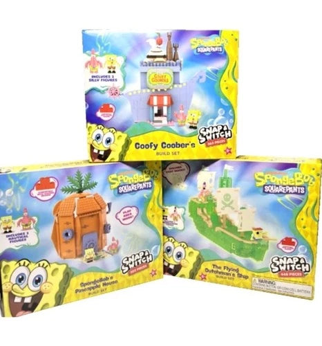 SpongeBob SquarePants Snap & Switch Deluxe Build Set - Set of 3 Goofy Goobers