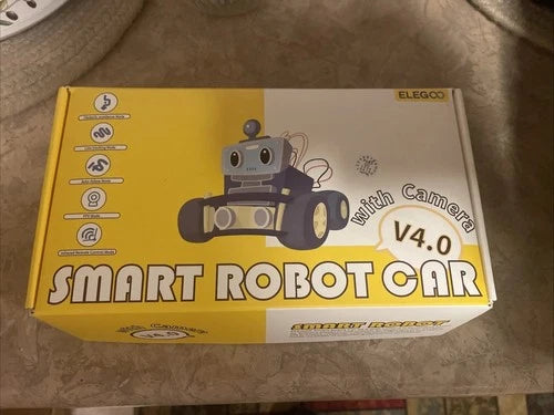 ELEGOO Smart Robot Car Kit V4.0 With Camera Arduino STEM Kit NEW Open Box