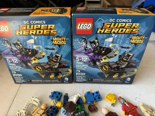 LEGO DC Super Heroes Batman vs Catwoman Mighty Micros Lot & Loose Legos Bundle