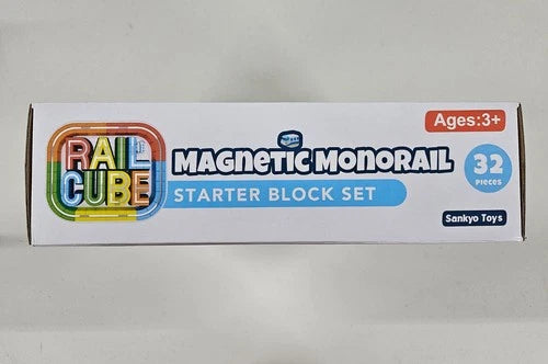 NEW & SEALED Rail Cube Magnetic Monorail Starter Block Set 32 pcs - Sankyo Toys