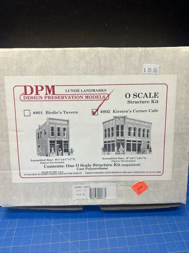 O Gauge Building KIT DPM Kirsten's Corner Cafe #802 NOS Unpainted
