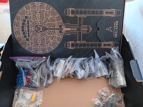 Mega Bloks Star Trek USS Enterprise NCC-1701 (DPH83), Partially Built
