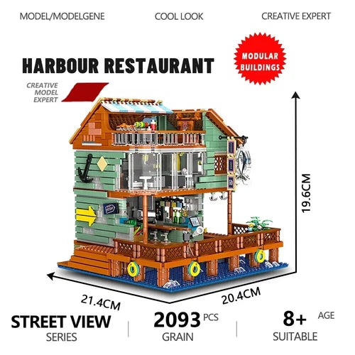 Harbour Restaurant Model Building Blocks Set