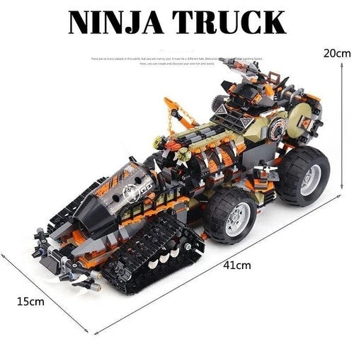 1179PCS Ninja Series 70654 Building Blocks With Figures Truck Bricks MOC Toy