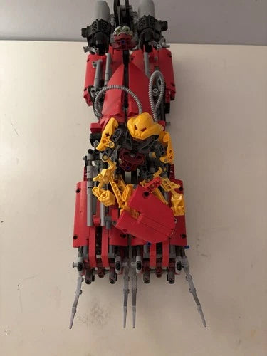 LEGO Technic Red Tracked Vehicle Build with Yellow Cockpit, Age 8+