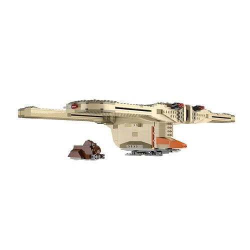 Elegant Transport Vessel 698-Piece with Cockpit MOC Building Bricks Toy