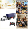 RC Semi Truck with Trailer 24 Inch 6 Channel 2.4Ghz LED Lights Sounds Battery