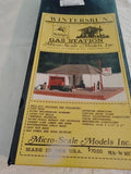 MICRO-SCALE MODELS HO SCALE MOBIL GAS STATION Wintersrun BOX IS SEALED