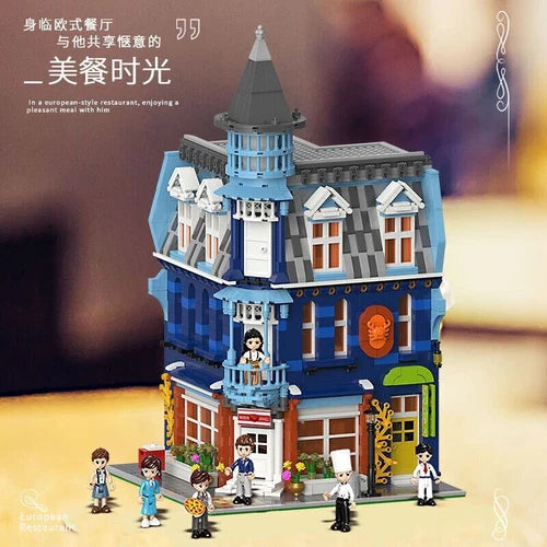 Europa Town: Restaurant Building Block Set New 3225 PCS (01007) New In Box