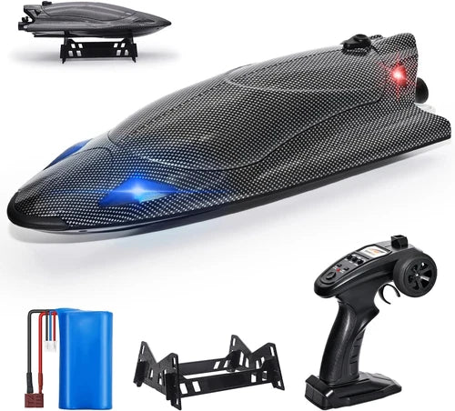 Rc Boat,12 Inch Big Remote Control Boats with LED Light,40 KPH Fast RC Speed Boa