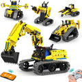 5-In-1 STEM Building Block Kit RC Robot Excavator Toys for Ages 8-13