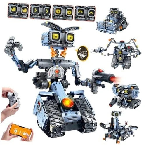5 in 1 Changeable LED Eyes Robot Building Set for 12+ Kids Boy Girl \| 699 PCS