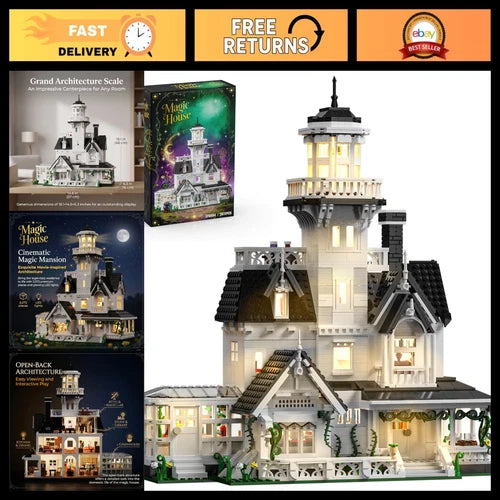 LED Light House Building Set for Adults - Creative DIY Model Kit, Home Decor