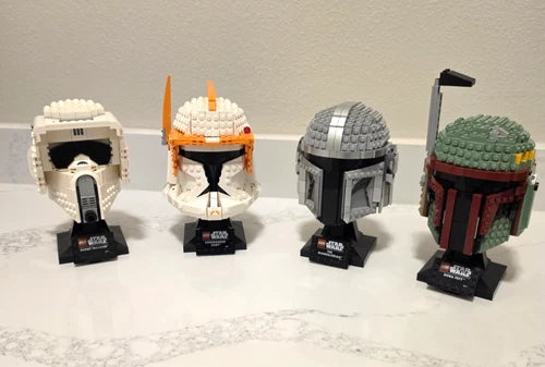 Lot of 4 LEGO Star Wars Helmets