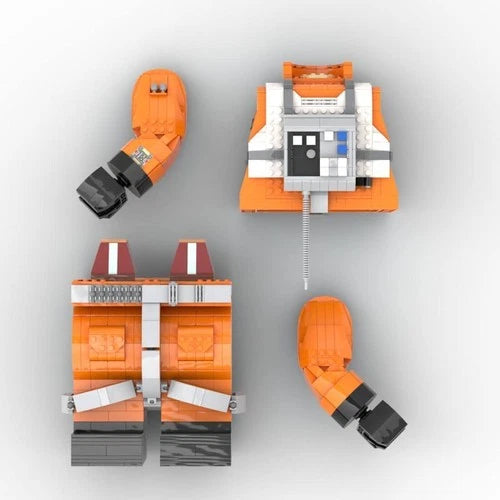 Modubrix Ultimate MOC Red Five Mega Figure Space Pilot Model Building Kit 105887