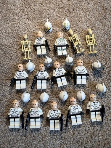 MEOW Phase 1 Clone Trooper Minifigure Lot With Clone Pilot + Horn Company Sw0201