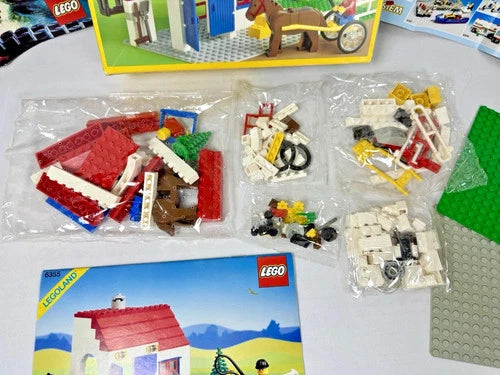 LEGO 6355 Town Derby Trotter New Sealed Bags Retired Open Box City Horse Farm.